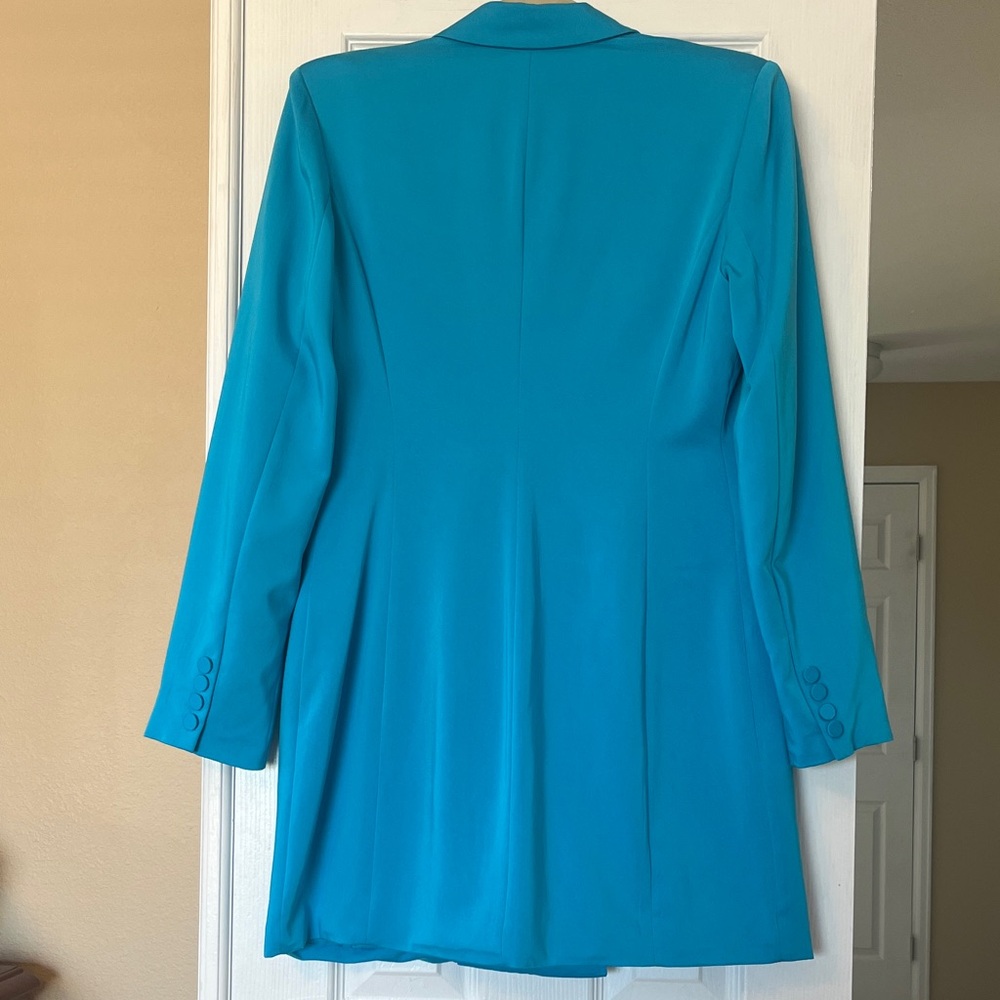 7 For All Mankind Turquoise Women's Blazer Sz M - Picture 4 of 4
